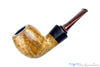 Blue Room Briars is proud to present this Tom Richard Pipe Olivewood Pear with Morta