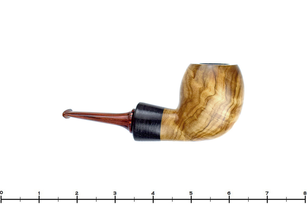 Blue Room Briars is proud to present this Tom Richard Pipe Olivewood Pear with Morta