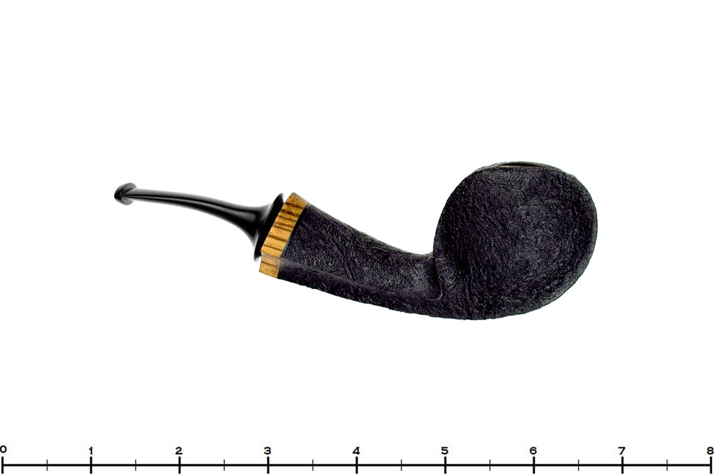 Blue Room Briars is proud to present this C Kent Joyce Bent Black Blast Blowfish with Zebrawood Estate Pipe