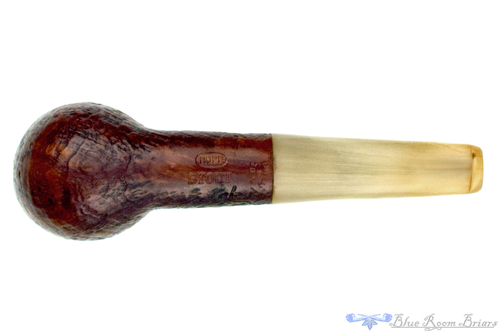 Blue Room Briars is proud to present this Ropp Stout Sandblast Tall Canted Billiard with Horn Estate Pipe