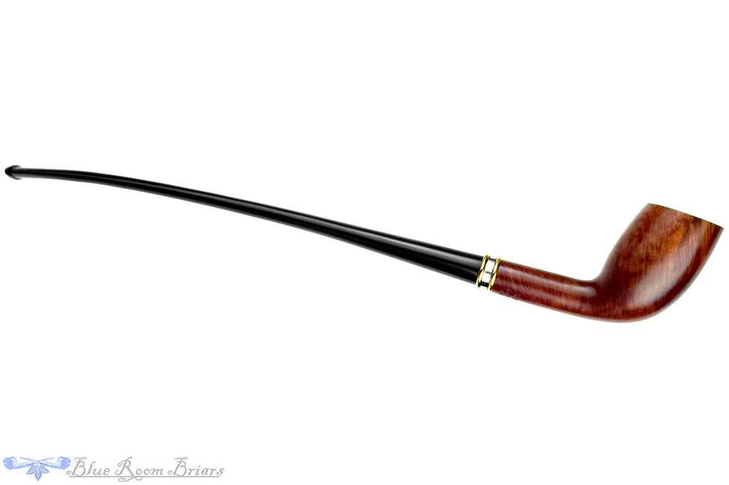 Blue Room Briar is proud to present this Stanwell Hans Christian Andersen Smooth Cutty Churchwarden with Silver and Brass Estate Pipe