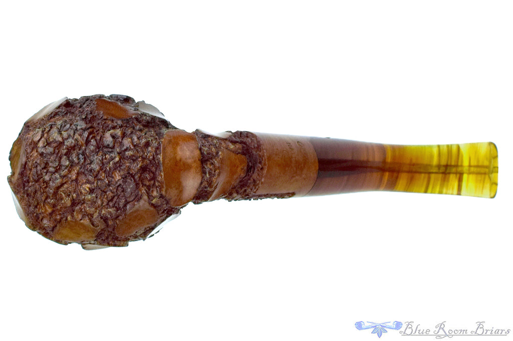 Blue Room Briar is proud to present this Mark Tinsky American Natural Carved Bent Estate Pipe