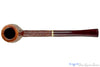 Blue Room Briars is proud to present this Savinelli Bing's Favorite Rusticated Billiard Sitter with Brass and Brindle Estate Pipe