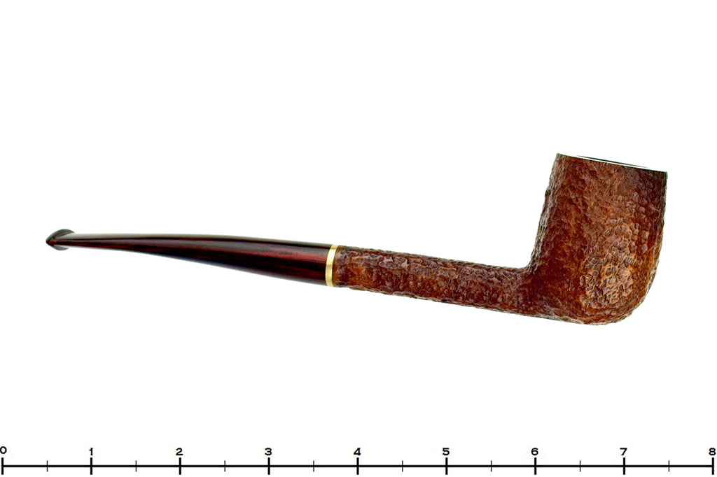 Blue Room Briars is proud to present this Savinelli Bing's Favorite Rusticated Billiard Sitter with Brass and Brindle Estate Pipe