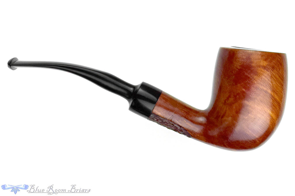Blue Room Briars is proud to present this Shalom Freehand Bent Spot Carved Billiard UNSMOKED Estate Pipe