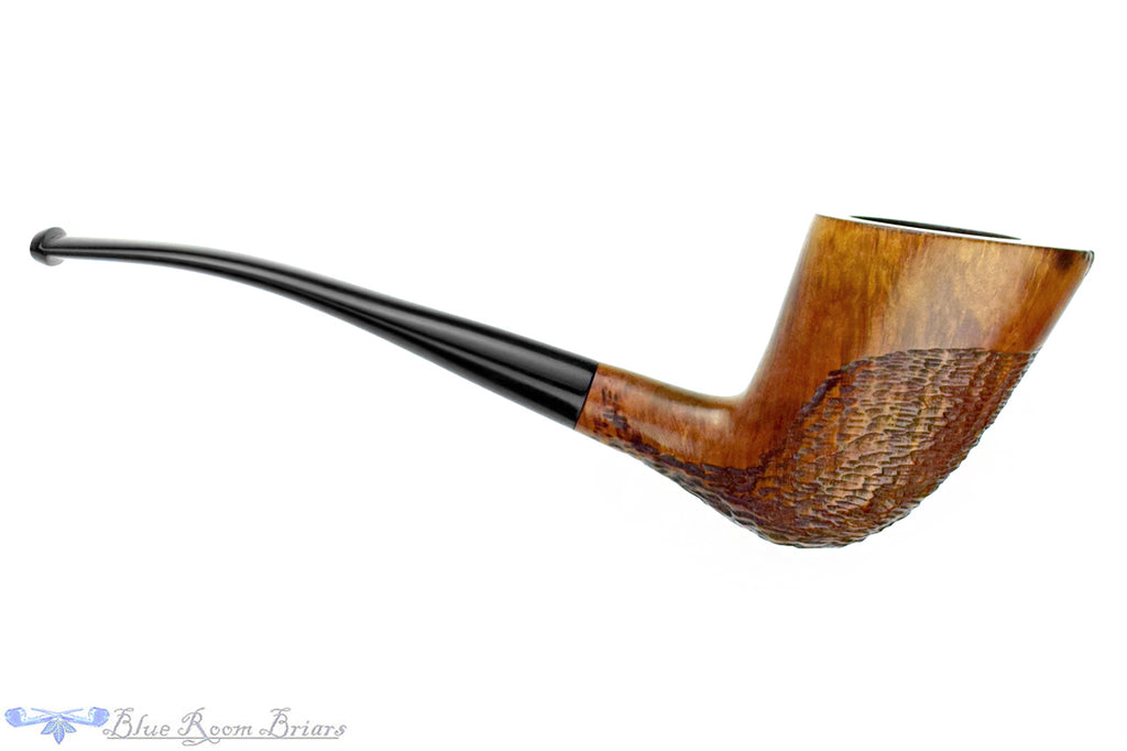 Blue Room Briars is proud to present this Jack Weinberger Bent Partial Rusticated Yachtsman Estate Pipe