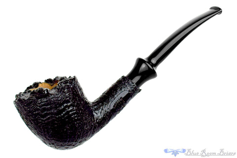 Bonsai Pipe by Tobias Höse Sandblast Rhodesian with Wood Ring