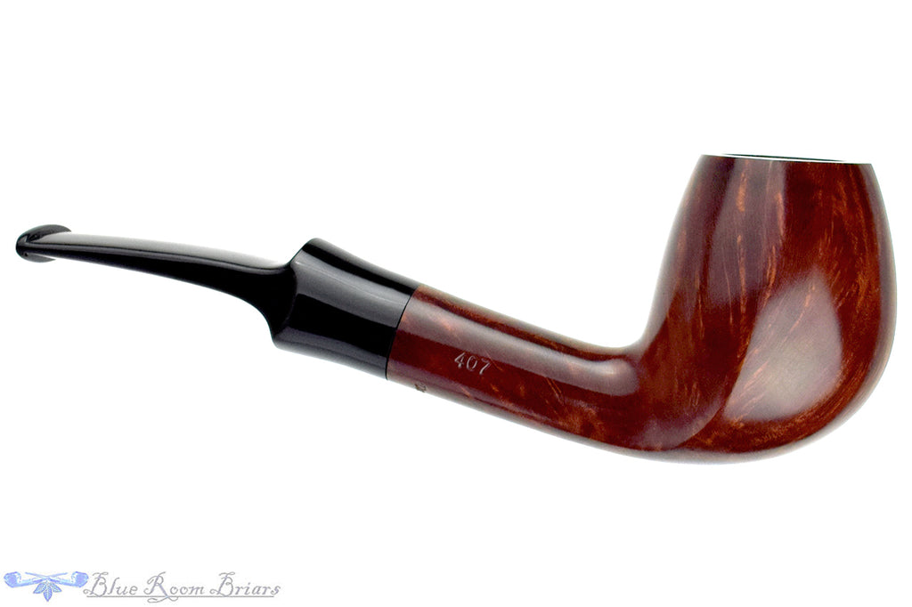Blue Room Briars is proud to present this Danske Club (Stanwell) 407 Bent Paneled Egg (9mm Filter) Estate Pipe