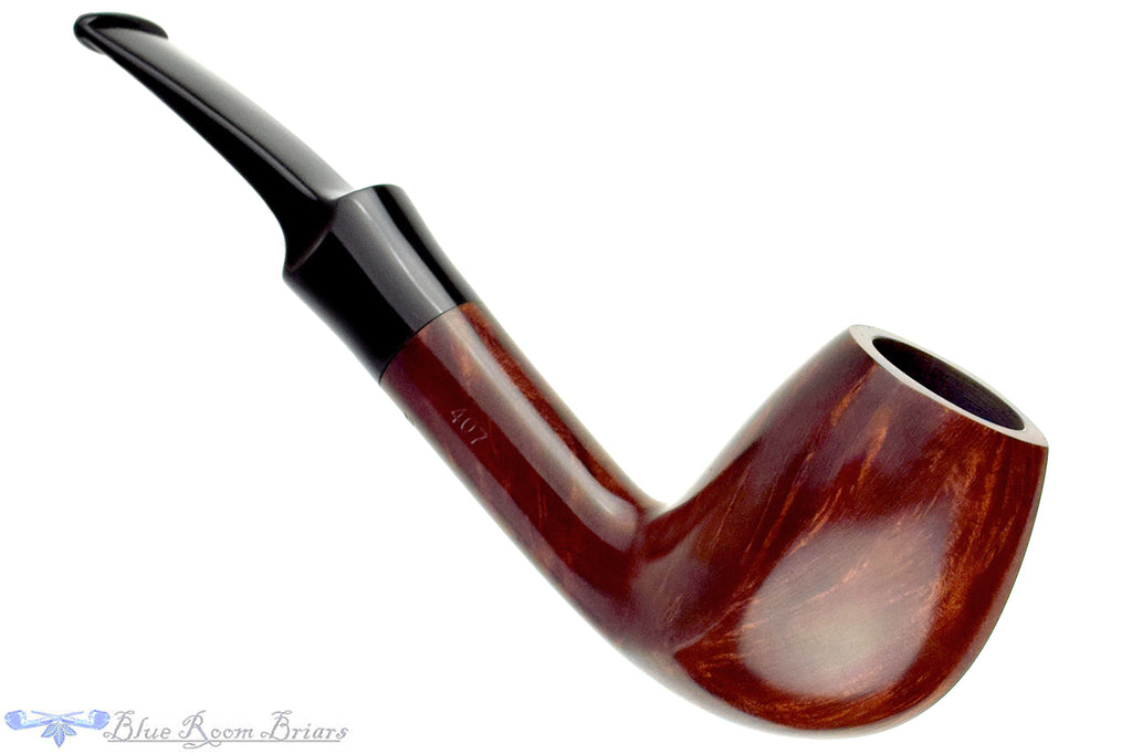 Blue Room Briars is proud to present this Danske Club (Stanwell) 407 Bent Paneled Egg (9mm Filter) Estate Pipe