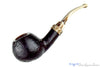 Blue Room Briars is proud to present this Neerup Bent Sandblast Tomato with Acrylic Estate Pipe