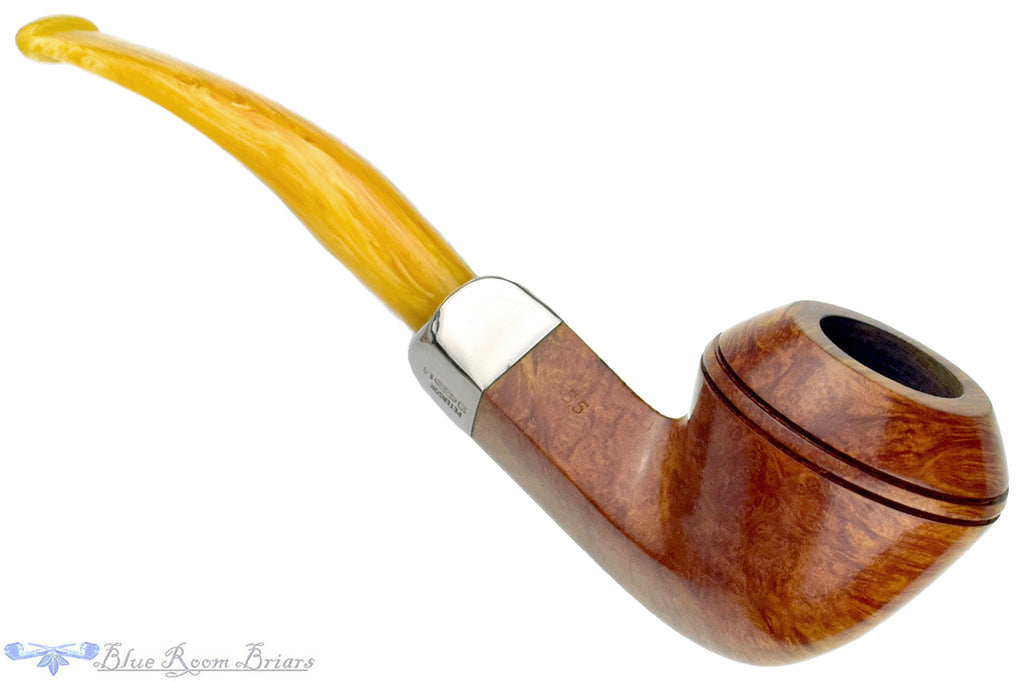 Blue Room Briars is proud to present this Peterson Kapp-Royal B5 Bent Bulldog with Silver and Fishtail Estate Pipe