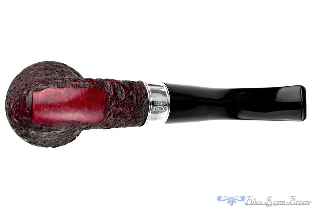 Blue Room Briars is proud to present this Peterson 2018 Pipe of the Year Rusticated Rhodesian with Silver and P-Lip Estate Pipe