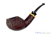 Blue Room Briars is proud to present this Bill Shalosky Pipe 809 Bent Sandblast Tomato with Boxwood