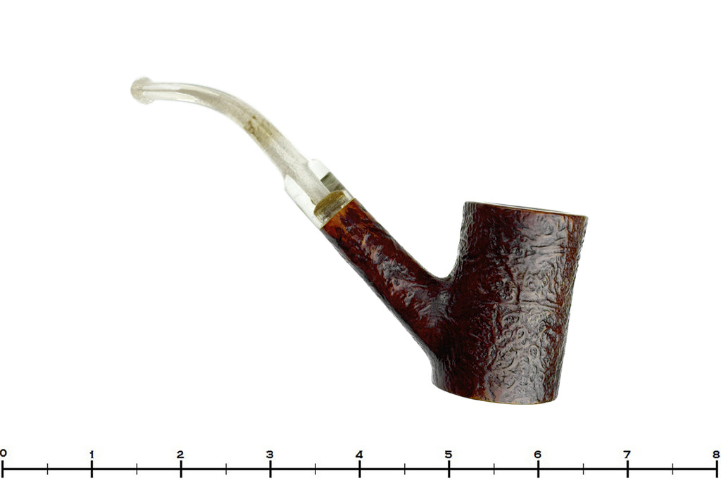 GBD Collector Prehistoric 9609 Bent Sandblast Cherrywood with Perspex Estate Pipe
