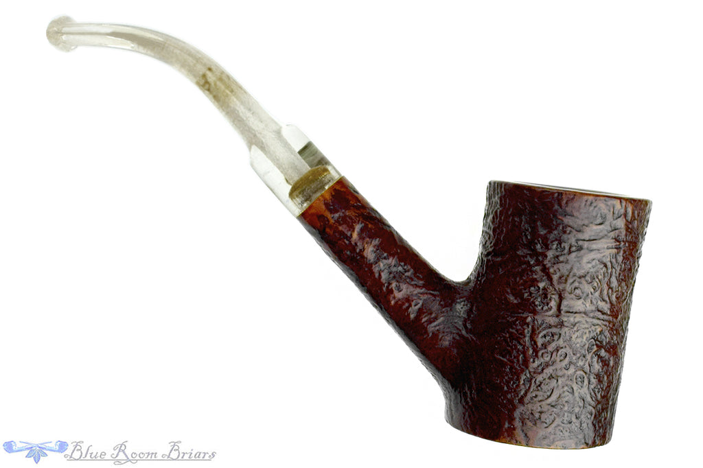 GBD Collector Prehistoric 9609 Bent Sandblast Cherrywood with Perspex Estate Pipe