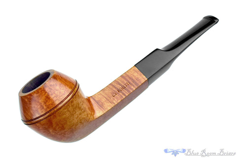 Savinelli Lolita 03 Bent Rusticated Pear (6mm Filter) with Oval Shank and Brass Estate Pipe