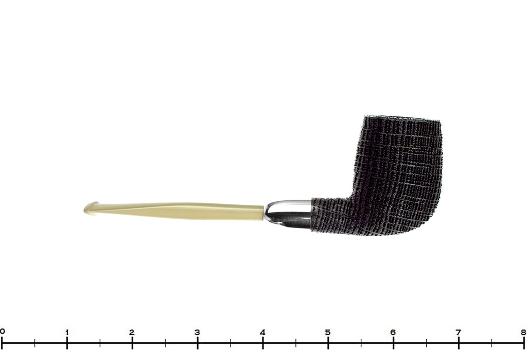 Yorgos Mitakidis Pipe 4725 Sandblast Morta Billiard with Silver and Military Mount