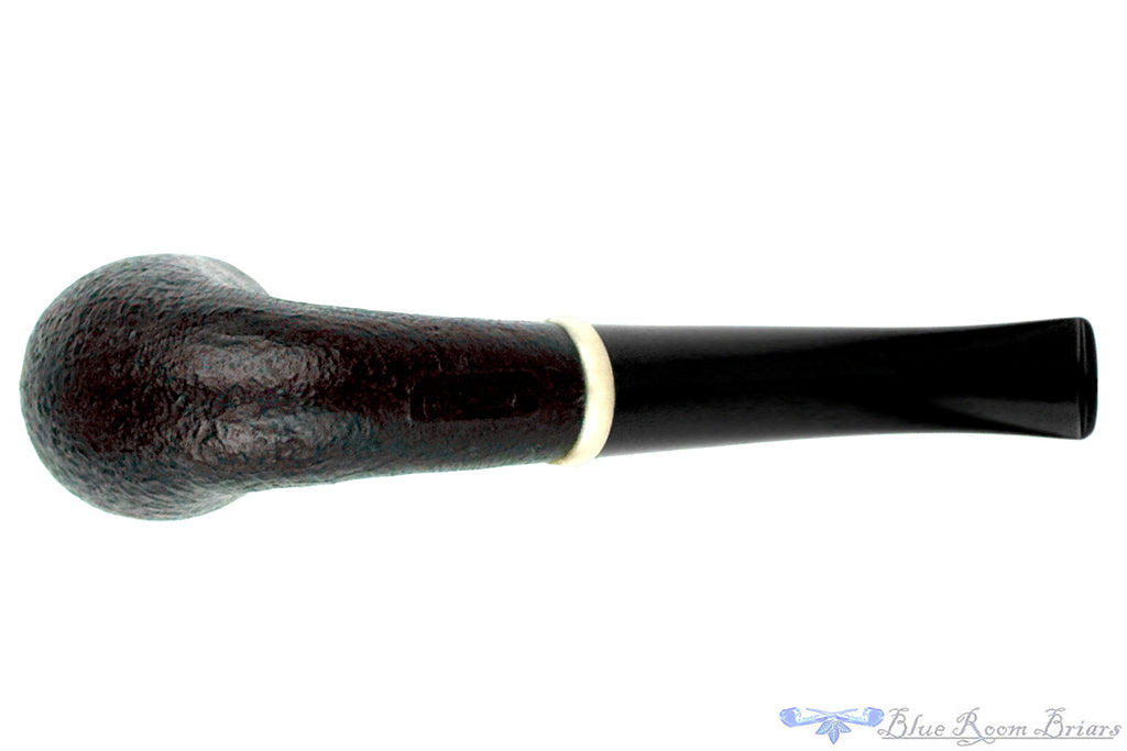 Blue Room Briars is proud to present this Charl Goussard Pipe Sandblast Bent Horn with Ivorite