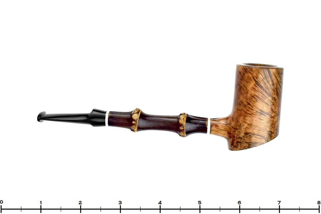 Blue Room Briars is proud to present this Charl Goussard Pipe Poker Sitter with Dark Bamboo
