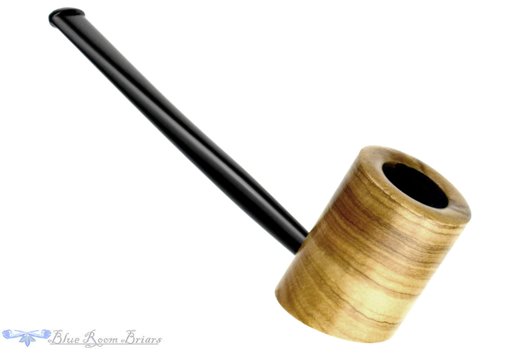 Blue Room Briars is proud to present this pYpi by Charl Goussard Olivewood Duke Poker with Military Mount