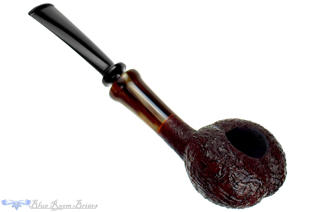 Blue Room Briars is proud to present this Yosef Zehnder Pipe Sandblast Bent Erotique with Ox Horn
