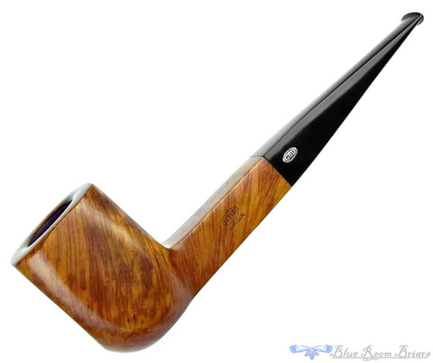 Savinelli Lolita 03 Bent Rusticated Pear (6mm Filter) with Oval Shank and Brass Estate Pipe