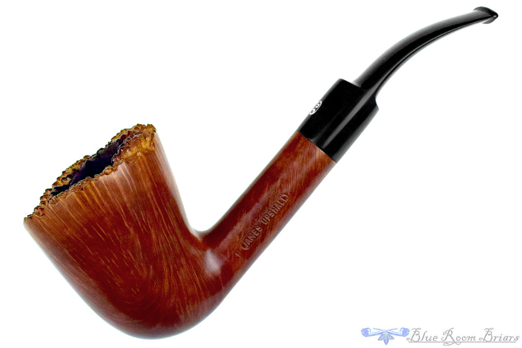 Blue Room Briar is proud to present this James Upshall P Bent Dublin with Plateau Estate Pipe with Additional BRB Replacement Stem