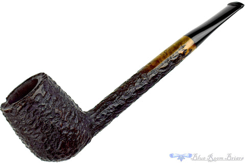 Savinelli Lolita 03 Bent Rusticated Pear (6mm Filter) with Oval Shank and Brass Estate Pipe