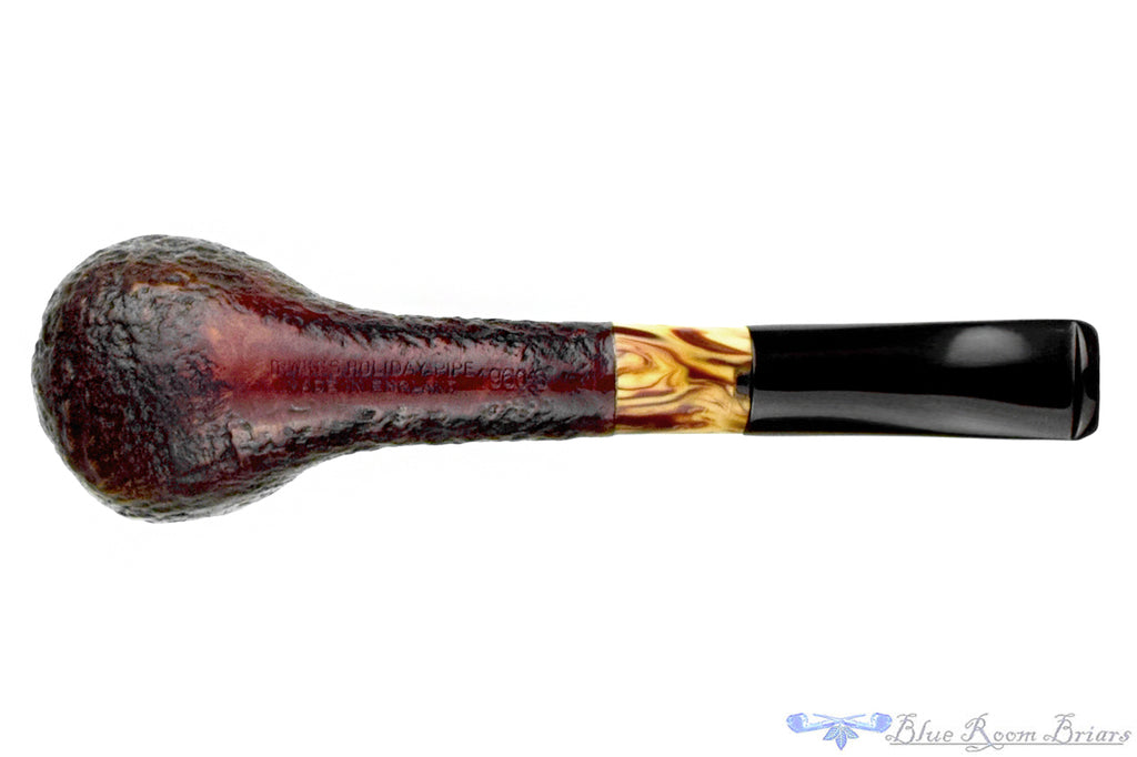 Blue Room Briars is proud to present this Irwin's (GBD) Holiday Pipe 1960S Bent Sandblast Scoop with Acrylic Ferrule Estate Pipe 