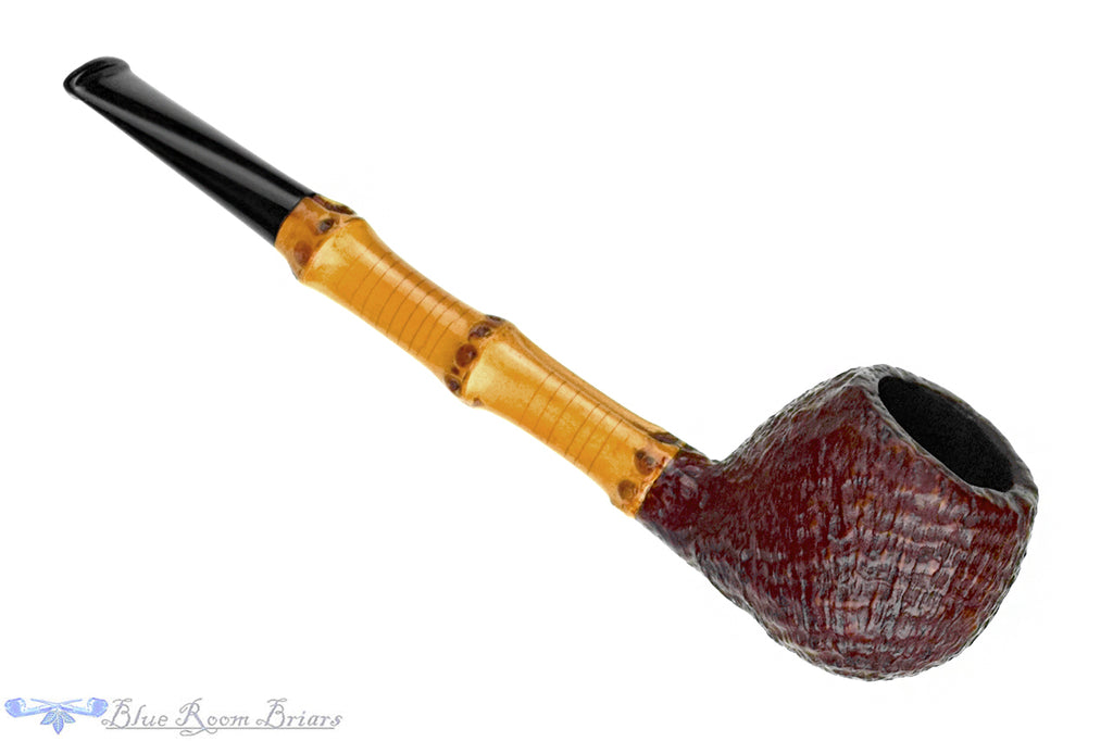 Blue Room Briars is proud to present this Winston By Hand Bruyere Sandblast Apple with Bamboo Estate Pipe