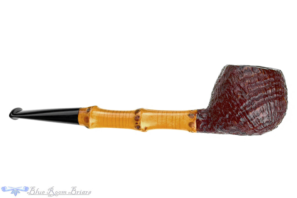 Blue Room Briars is proud to present this Winston By Hand Bruyere Sandblast Apple with Bamboo Estate Pipe