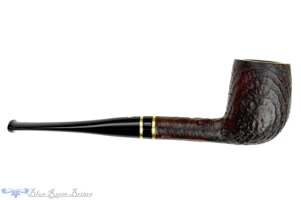 BBB Black 603 Sandblast Billiard with Brass Estate Pipe