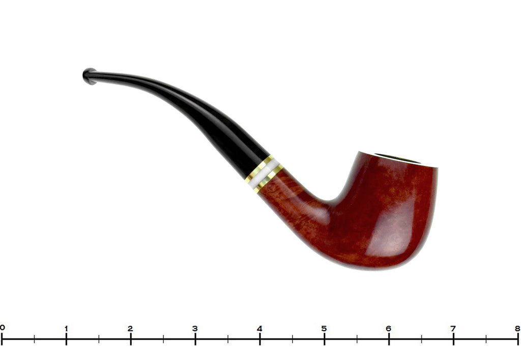 Blue Room Briars is proud to present this Eton 535 Bent Billiard with Brass and Acrylic UNSMOKED Estate Pipe