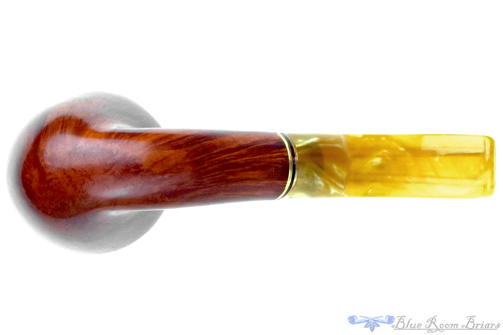 Blue Room Briars is proud to present this Design Berlin Mayflower 16 Bent Rhodesian (9mm Filter) with Brass Estate Pipe