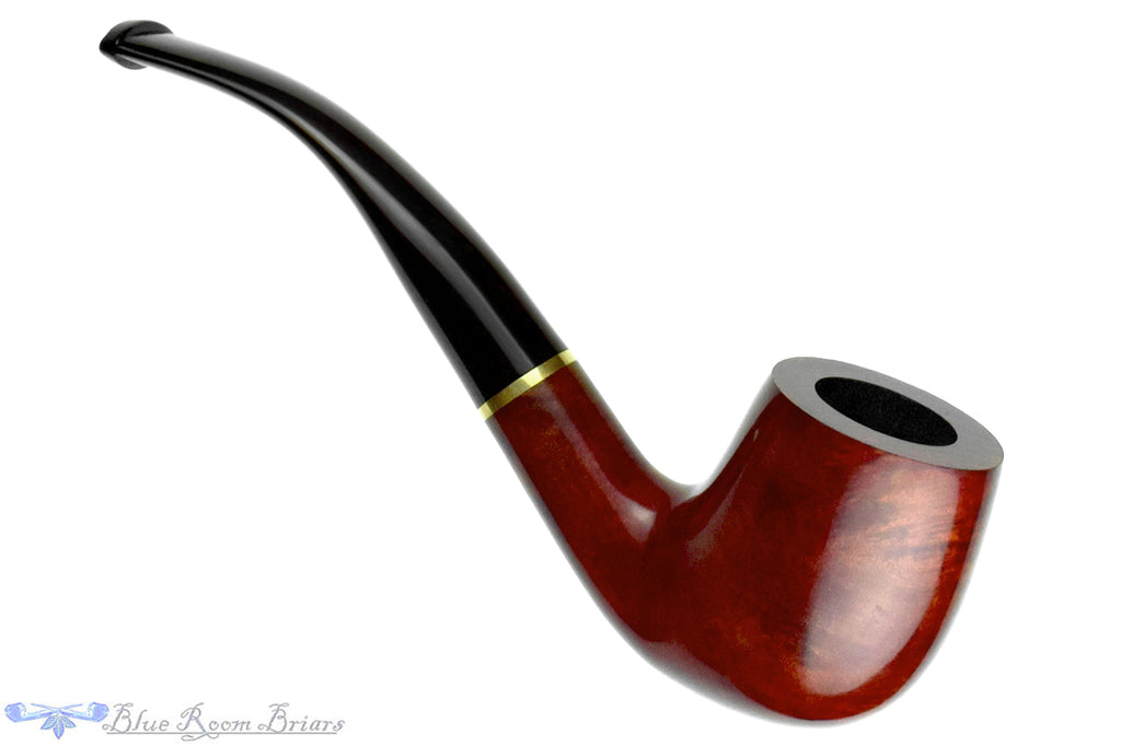 Blue Room Briars is proud to present this Cambridge 535 Bent Billiard with Brass UNSMOKED Estate Pipe