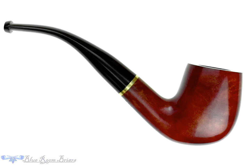 Blue Room Briars is proud to present this Cambridge 535 Bent Billiard with Brass UNSMOKED Estate Pipe