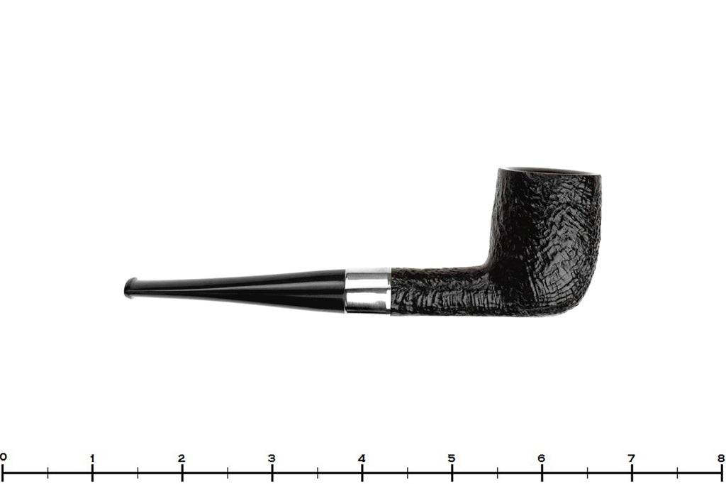 Blue Room Briars is proud to present this Masta (Parker-Hardcastle) Sandblast Billiard Sitter with Nickel Estate Pipe
