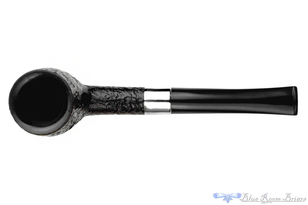 Blue Room Briars is proud to present this Masta (Parker-Hardcastle) Sandblast Billiard Sitter with Nickel Estate Pipe