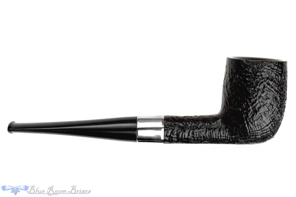 Blue Room Briars is proud to present this Masta (Parker-Hardcastle) Sandblast Billiard Sitter with Nickel Estate Pipe