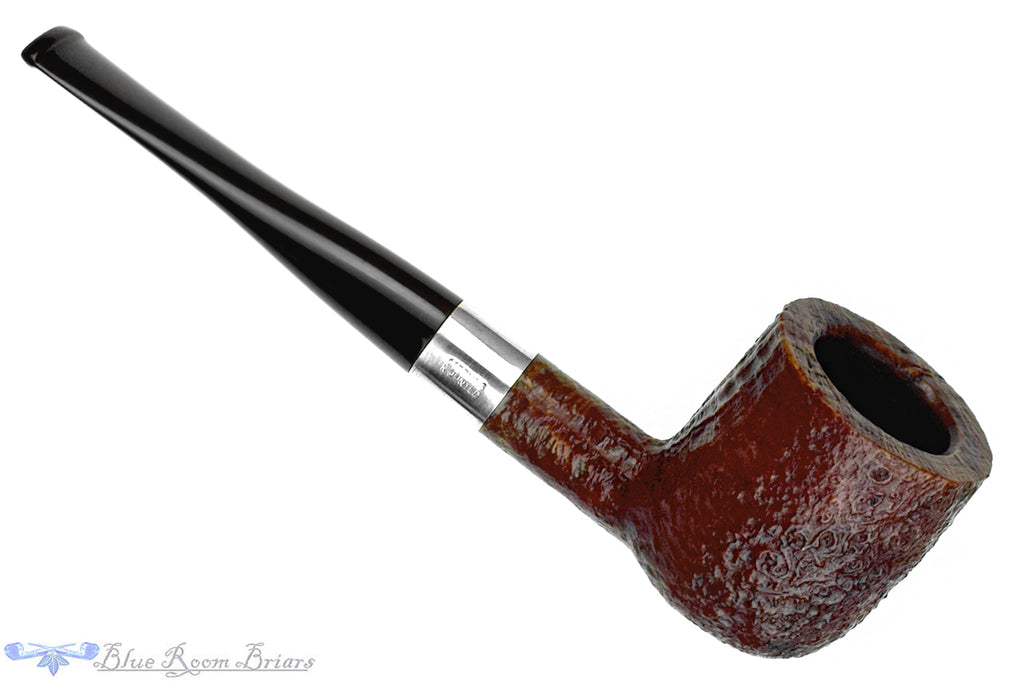 Savinelli Silver 125 Sandblast Pot Sitter with Silver Estate Pipe