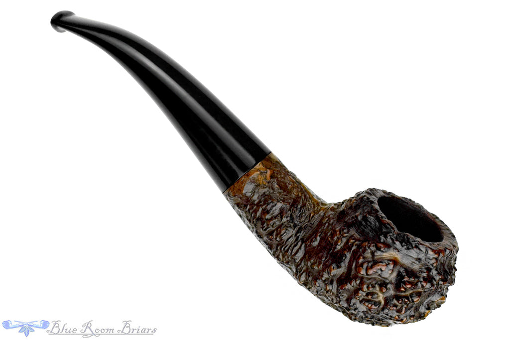 Blue Room Briars is proud to present this Old River 6046 Bent Rusticated Apple Estate Pipe