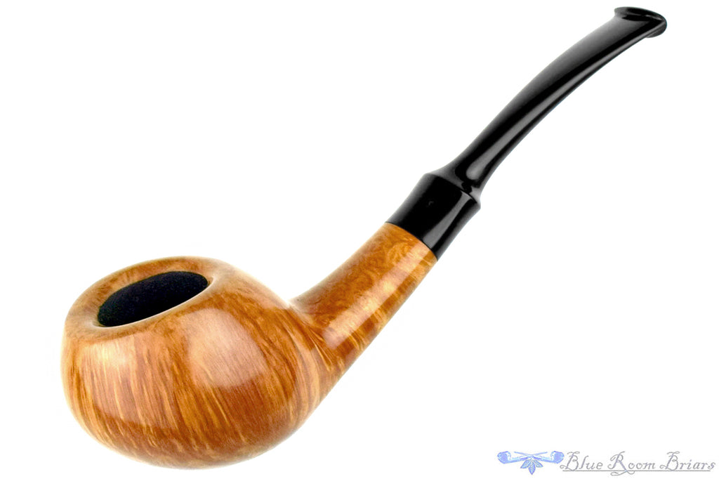 Nate King Pipe 1029 Bent Natural Straight Grain Racing Tomato