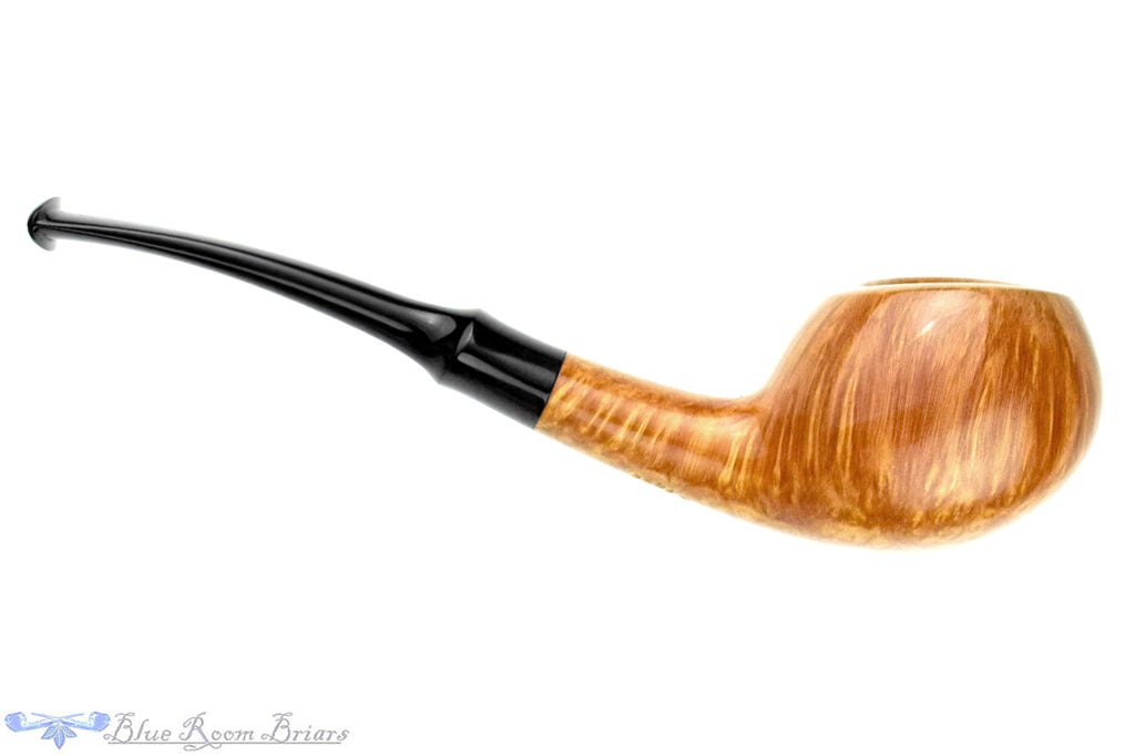 Nate King Pipe 1029 Bent Natural Straight Grain Racing Tomato