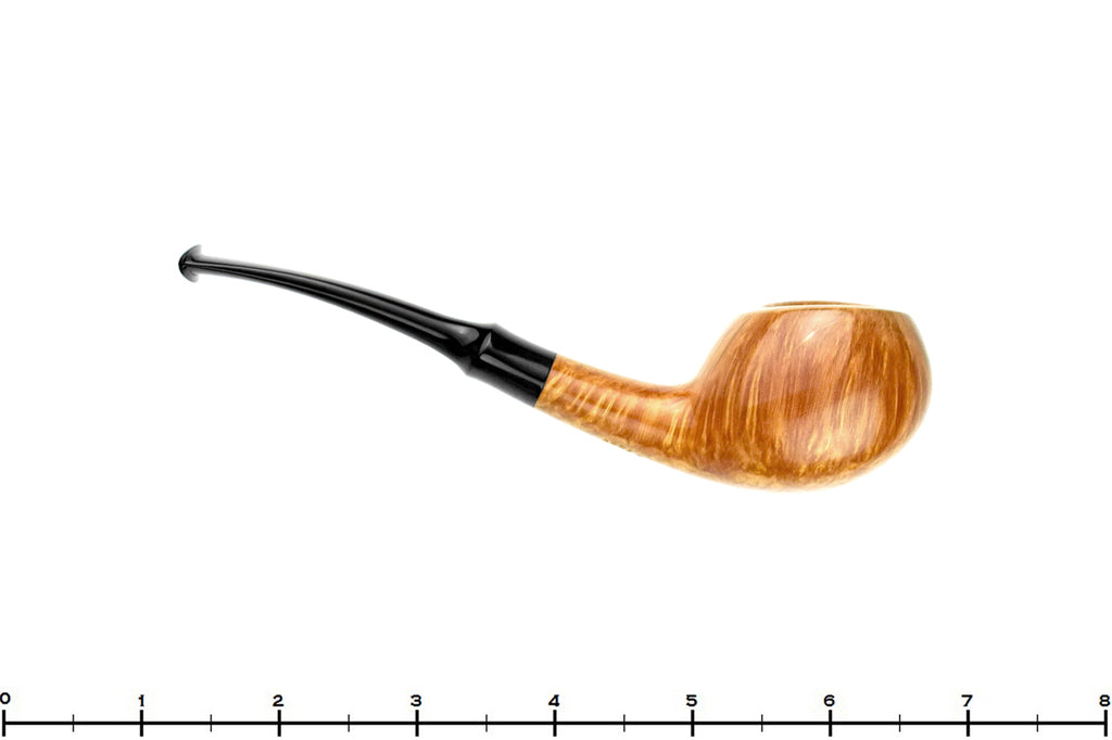 Nate King Pipe 1029 Bent Natural Straight Grain Racing Tomato