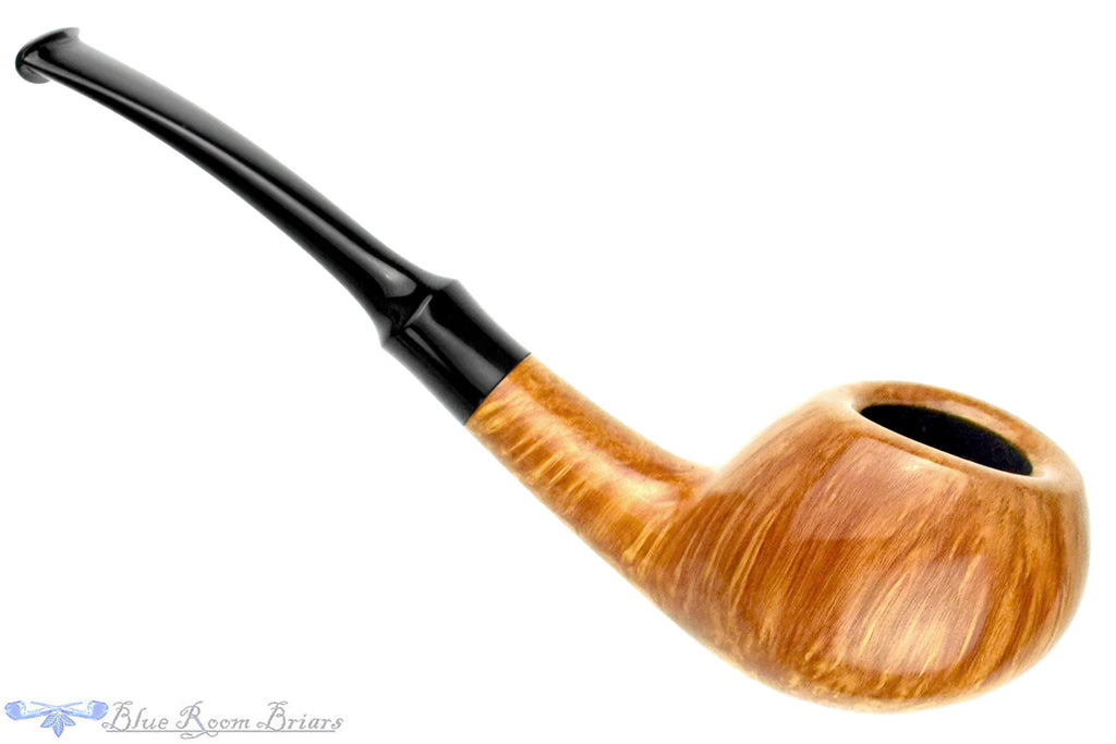 Nate King Pipe 1029 Bent Natural Straight Grain Racing Tomato