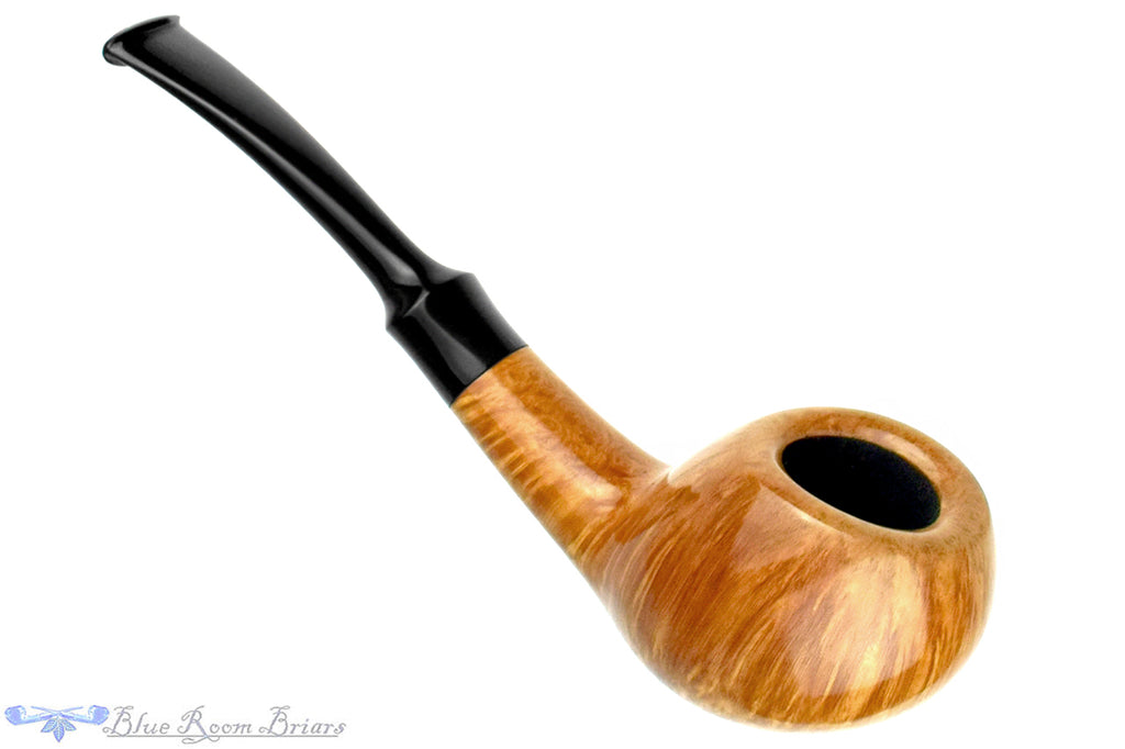 Nate King Pipe 1029 Bent Natural Straight Grain Racing Tomato
