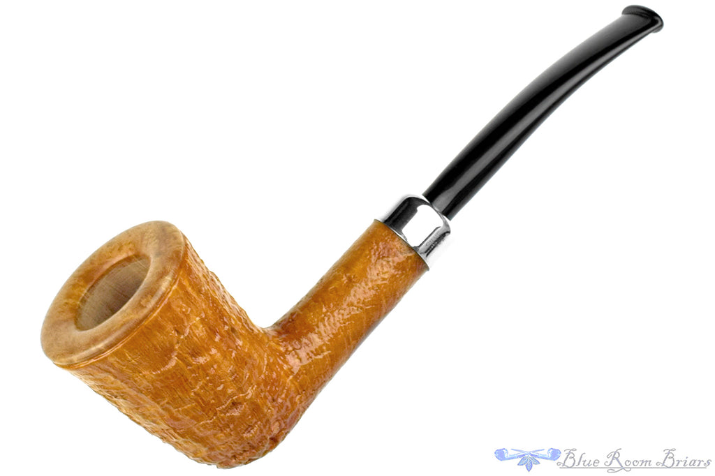Blue Room Briars is proud to present this Todd Harris Pipe Bent Sandblast Dublin with Silver and Military Mount