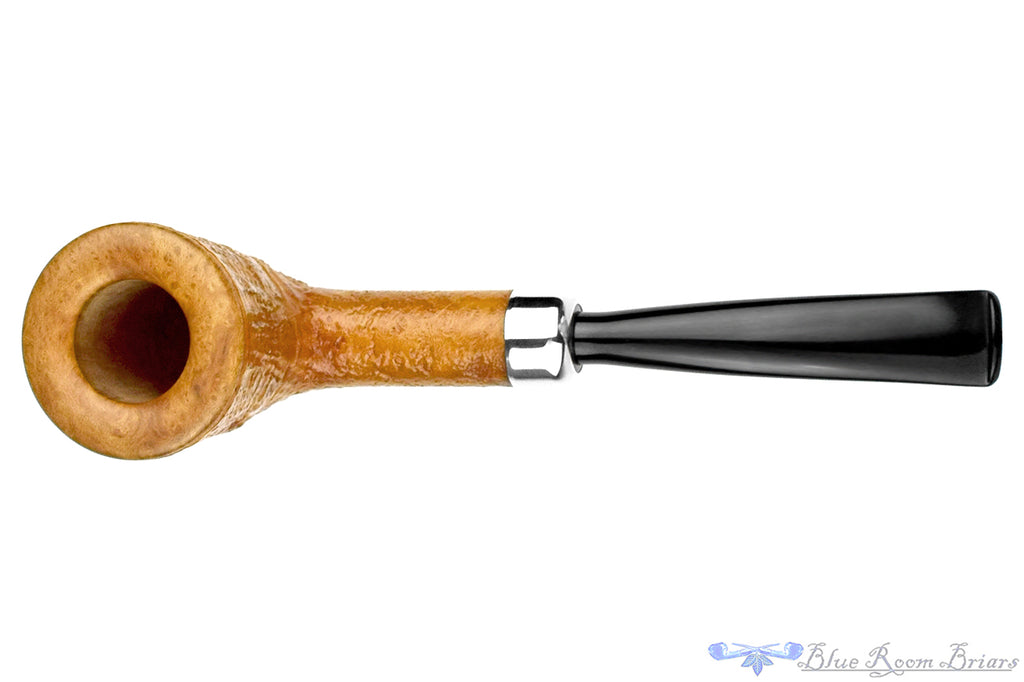 Blue Room Briars is proud to present this Todd Harris Pipe Bent Sandblast Dublin with Silver and Military Mount