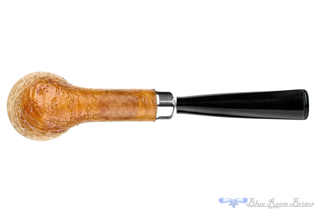 Blue Room Briars is proud to present this Todd Harris Pipe Bent Sandblast Dublin with Silver and Military Mount