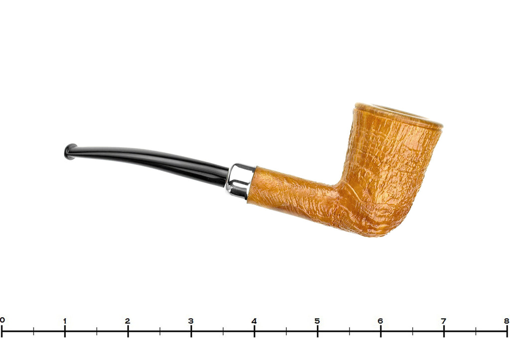 Blue Room Briars is proud to present this Todd Harris Pipe Bent Sandblast Dublin with Silver and Military Mount